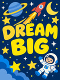 Thumbnail for Astronaut and rocket in space paint by numbers.