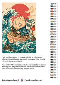 Thumbnail for Color chart and instructions - Dumpling in Noodle Bowl Boat 40x70cm