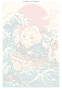 Thumbnail for Numbered canvas - Dumpling in Noodle Bowl Boat 40x70cm