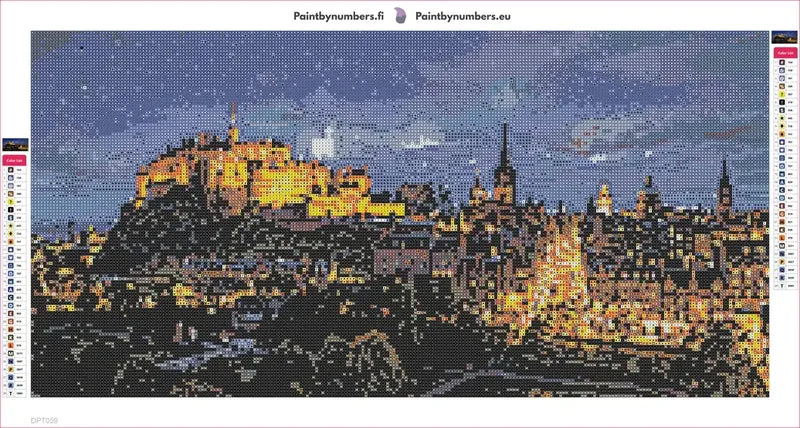 Edinburgh Castle diamond painting adhesive canvas 60x30cm