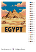 Thumbnail for Color chart and instructions - Egypt Travel Poster 40x50cm