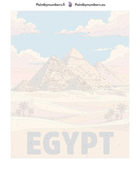Thumbnail for Numbered canvas - Egypt Travel Poster 40x50cm