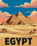 Thumbnail for Egypt travel poster Paint By Numbers, the pyramids of Giza
