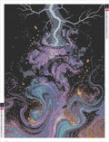 Thumbnail for Electric Storm diamond painting adhesive canvas 60x80cm