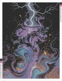 Thumbnail for Electric Storm diamond painting adhesive canvas 60x80cm