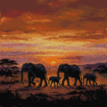 Thumbnail for Diamond painting pattern – Elephant Family