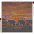 Thumbnail for Elephant Family diamond painting adhesive canvas 50x50cm