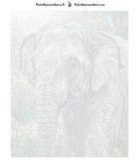 Thumbnail for Numbered canvas - Elephant in Forest 2 40x50cm