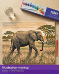 Thumbnail for Illustration of the completed paint by numbers - Elephant in Savanna 50x40cm