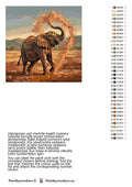 Thumbnail for Color chart and instructions - Elephant Throwing Sand 50x50cm