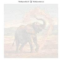 Thumbnail for Numbered canvas - Elephant Throwing Sand 50x50cm