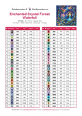 Thumbnail for DMC color chart for Enchanted Crystal Forest Waterfall diamond painting - 54 colors