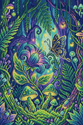 Thumbnail for Enchanted Forest Butterfly, 40x60 cm diamond painting – full design preview without the close-up inset