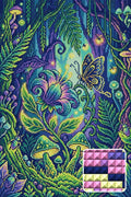 Thumbnail for Enchanted Forest Butterfly, 40x60 cm diamond painting – finished design preview with a close-up of square drills
