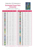 Thumbnail for DMC color chart for Enchanted Forest Fairy Encounter diamond painting - 58 colors