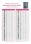 Thumbnail for DMC color chart for Enchanted Forest Fairy Queen diamond painting - 59 colors