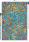 Thumbnail for Diamond painting adhesive canvas preview - Enchanted Forest Gateway