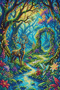 Thumbnail for Enchanted Forest Gateway, 40x60 cm diamond painting – full design preview without the close-up inset