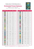 Thumbnail for DMC color chart for Enchanted Forest Gateway diamond painting - 59 colors