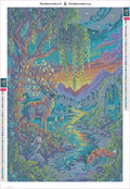 Thumbnail for Diamond painting adhesive canvas preview - Enchanted Forest Twilight Scene