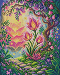 Thumbnail for Enchanted Garden Pathway, 40x50 cm diamond painting – full design preview without the close-up inset