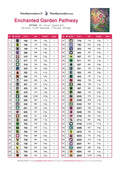Thumbnail for DMC color chart for Enchanted Garden Pathway diamond painting - 60 colors