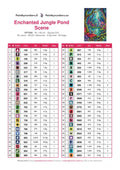 Thumbnail for DMC color chart for Enchanted Jungle Pond Scene diamond painting - 50 colors