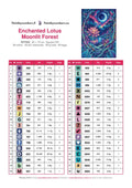 Thumbnail for DMC color chart for Enchanted Lotus Moonlit Forest diamond painting - 38 colors