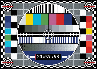 End of Broadcast Test Card, 70x50 cm diamond painting – finished design preview