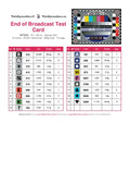 Thumbnail for DMC color chart for End of Broadcast Test Card diamond painting - 19 colors