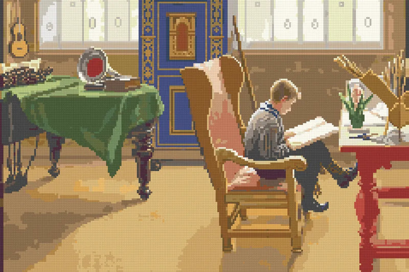 Diamantmönster för Studiehörnet. Esbjörn, Larsson