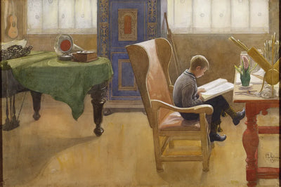 Förlaga till diamond painting: Studiehörnet. Esbjörn, Larsson