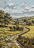 Thumbnail for Diamond painting pattern chart - Farmhouse Road