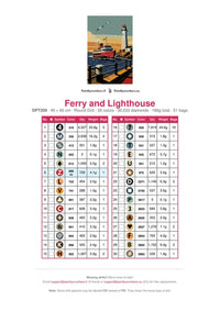 Thumbnail for DMC color chart for Ferry and Lighthouse diamond painting - 30 colors