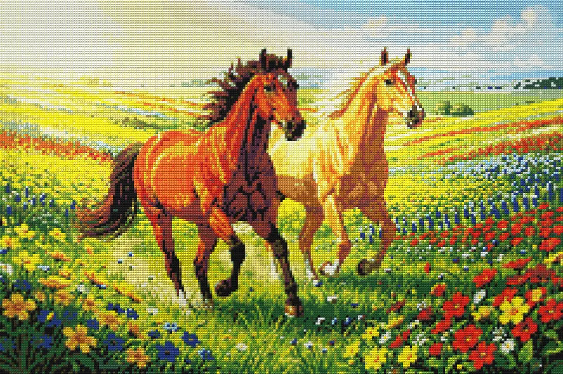 Diamond Pattern - Field Gallop