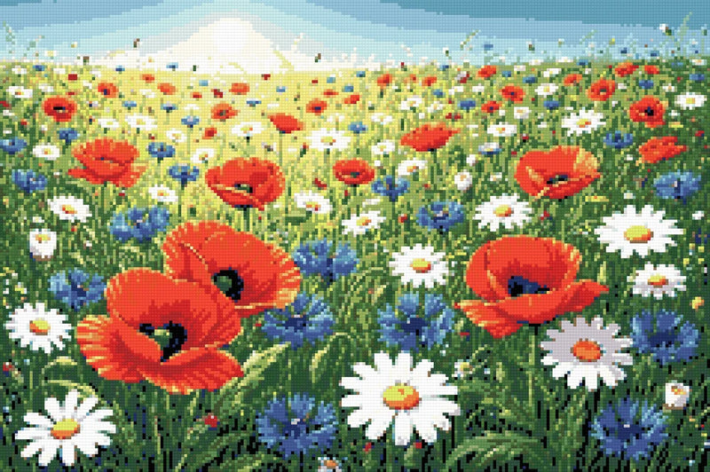 Diamantmönster för Field of Poppies