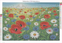 Thumbnail for Field of Poppies diamond painting adhesive canvas 60x40cm