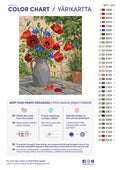 Thumbnail for Paint color chart and instructions - Field Poppies in a Stoneware Jug 40x50cm