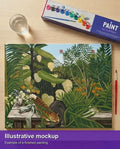 Thumbnail for Finished paint by numbers mockup - Fight Between a Tiger and a Buffalo 50x40cm