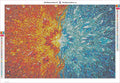 Thumbnail for Fire and Ice diamond painting adhesive canvas 60x40cm