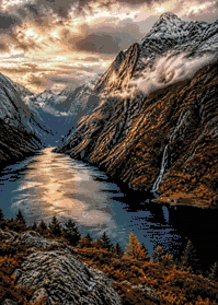 Diamantmönster för Fjord Canyon