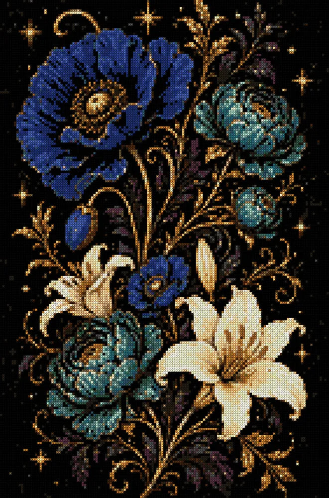 Diamond pattern - Floral Arrangement