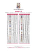 Thumbnail for Floral Cat diamond painting color chart – 60 DMC colors