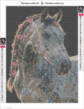 Thumbnail for Floral Mane diamond painting adhesive canvas 30x40cm