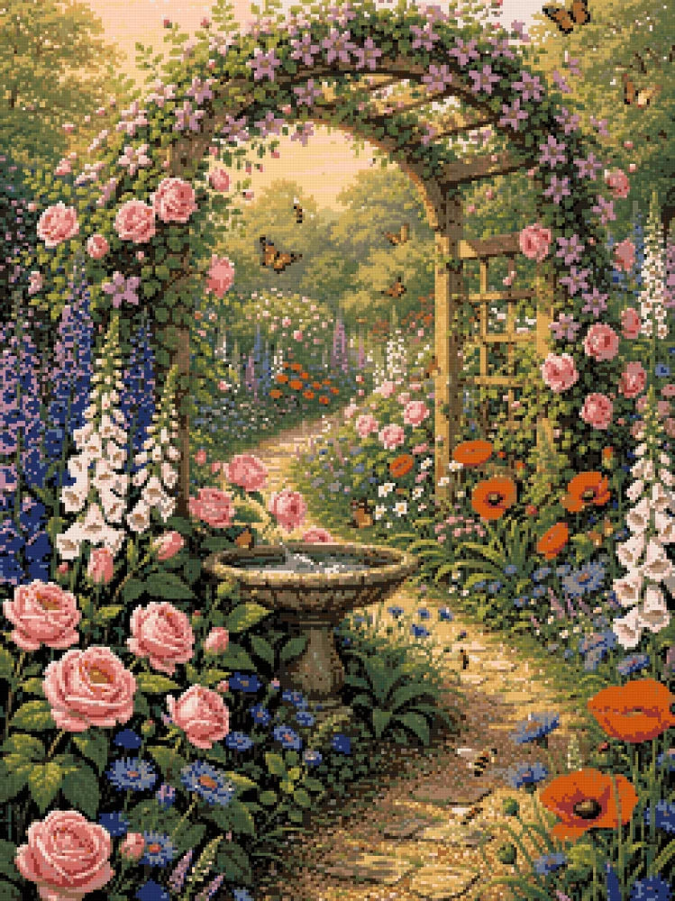 Diamond Pattern - Flower Garden Path