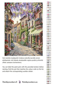Thumbnail for Paint color chart and instructions - Flower Street and Bicycles 50x70cm