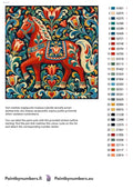 Thumbnail for Paint color chart and instructions - Folk Art Horse 50x50cm