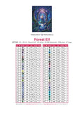 Thumbnail for DMC color chart for Forest Elf diamond painting - 48 colors