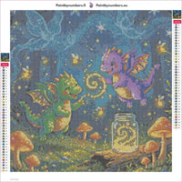 Thumbnail for Forest Fairies diamond painting adhesive canvas 40x40cm