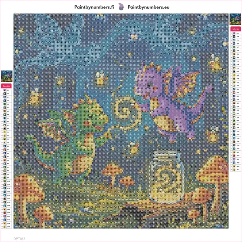 Forest Fairies diamond painting adhesive canvas 40x40cm